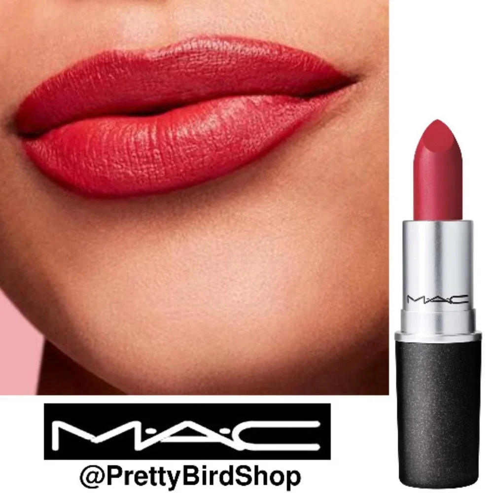 MAC RING THE ALARM 665 Lipstick NIB coral red semi-matte